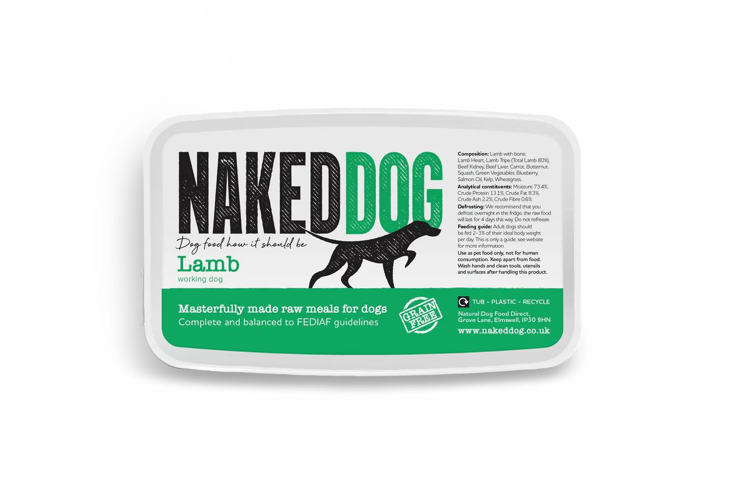 NAKEDDOG Original Lamb 500g x 2 - Image 3