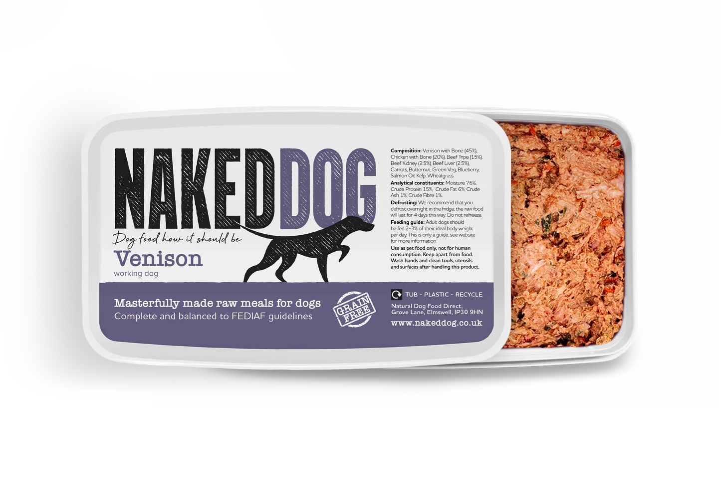 NAKEDDOG Original Venison 500g x 2