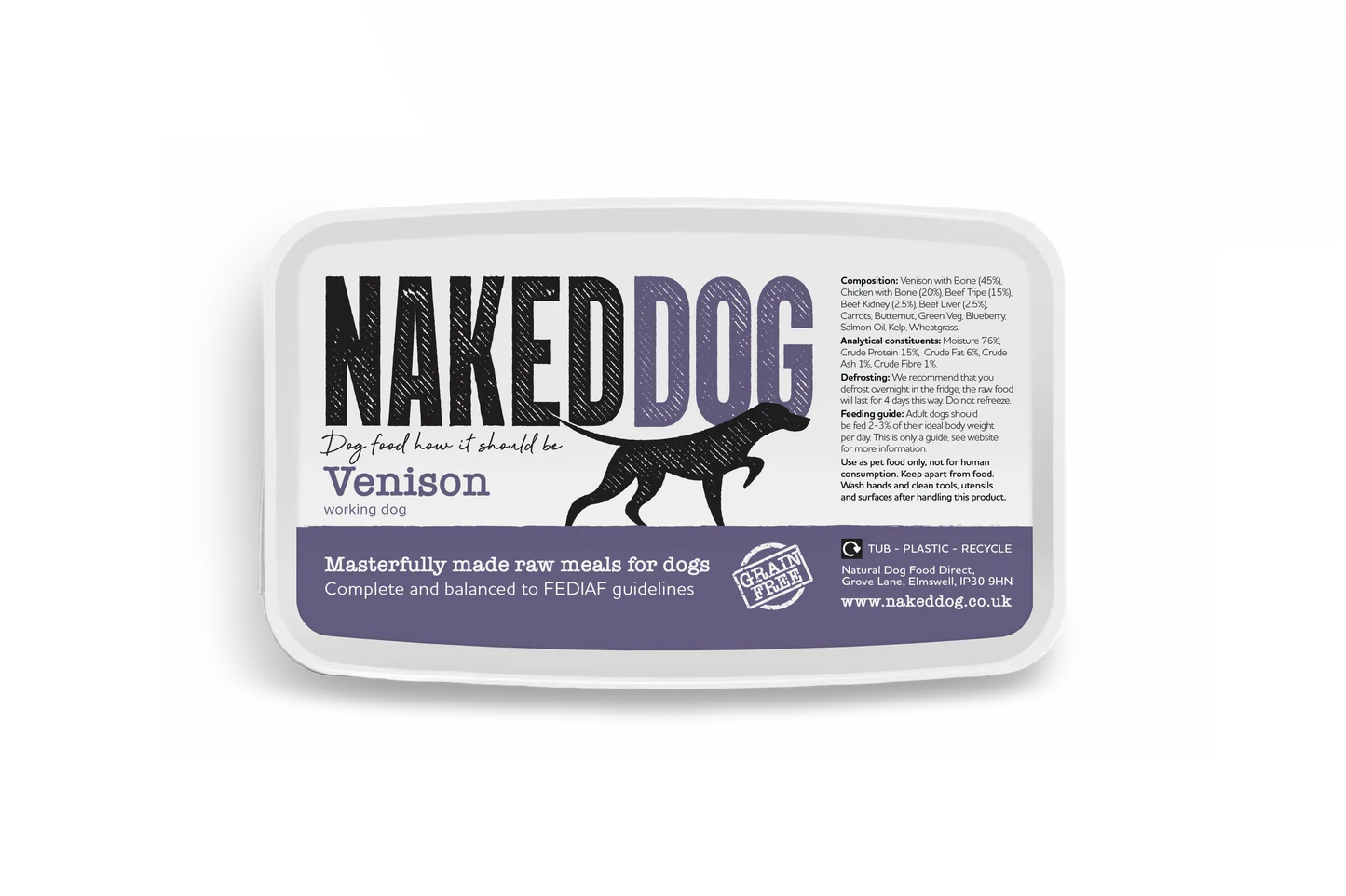 NAKEDDOG Original Venison 500g x 2 - Image 3