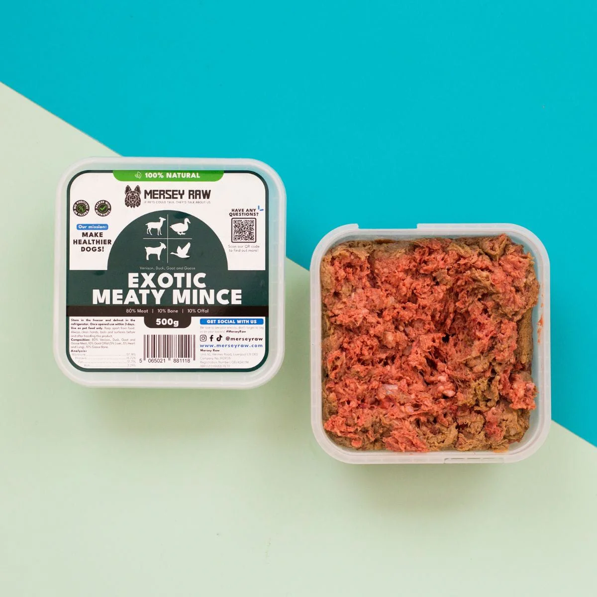 Mersey Raw Exotic Meaty 500g - Image 2