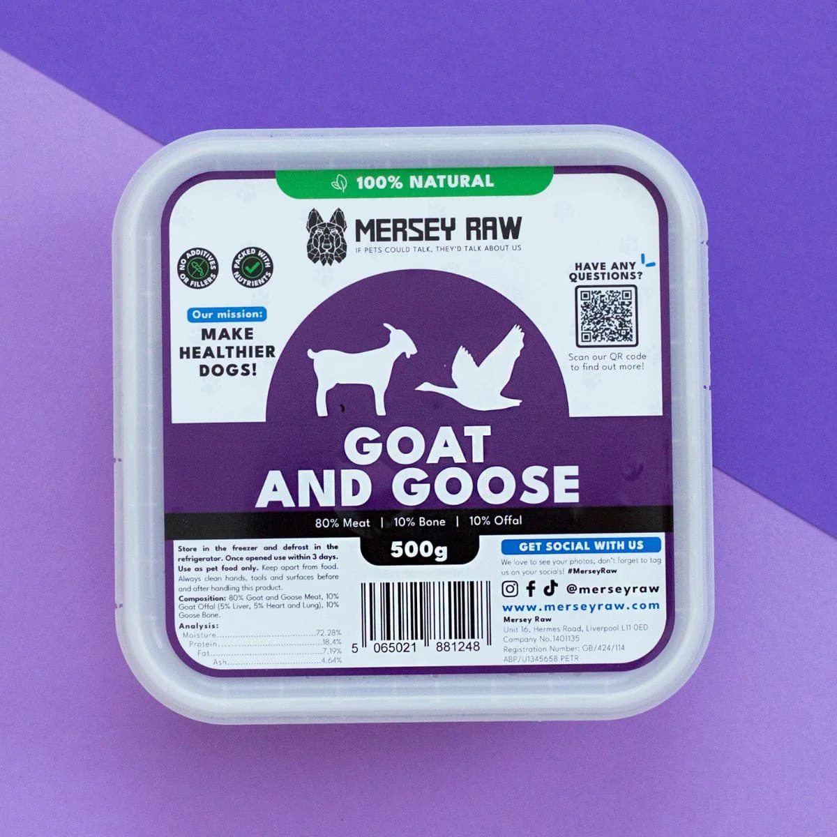 Mersey Raw Goat & Goose 500g