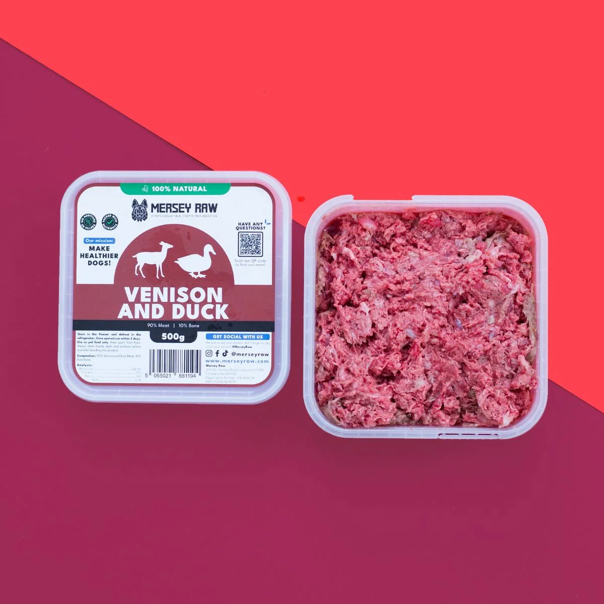 Mersey Raw Venison & Duck 500g - Image 2